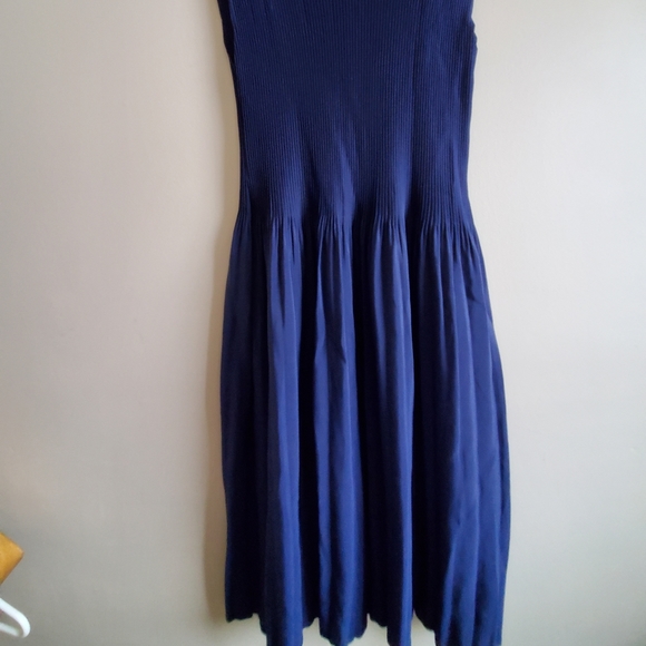 One size fits all easy wear vintage dress blue sleeveless ver - Picture 5 of 5
